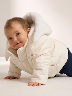 Truly Baby Padded Coat, Ivory