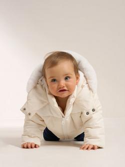 Truly Baby Padded Coat - view 2, Ivory