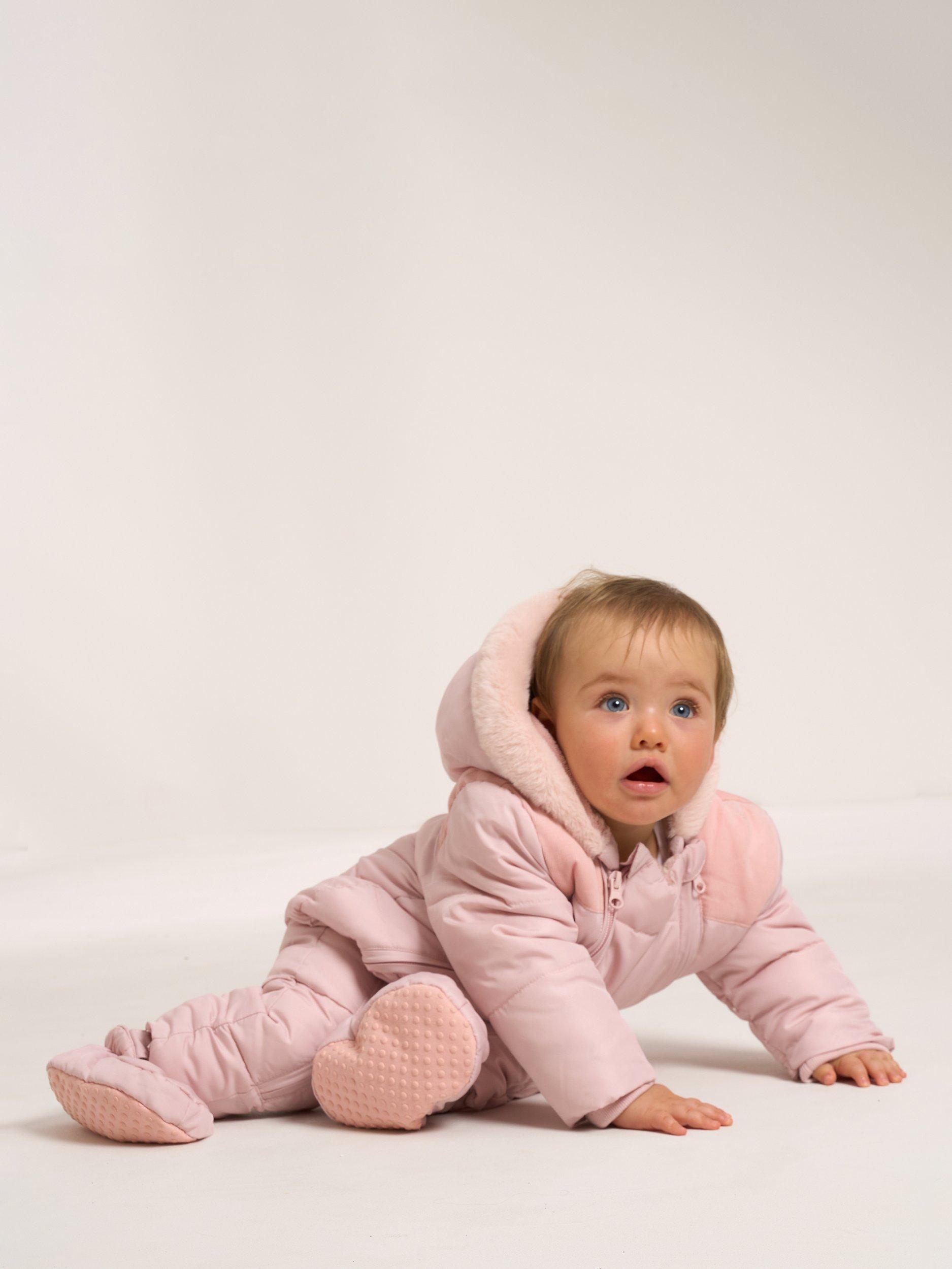 Baby faux fur snowsuit hotsell