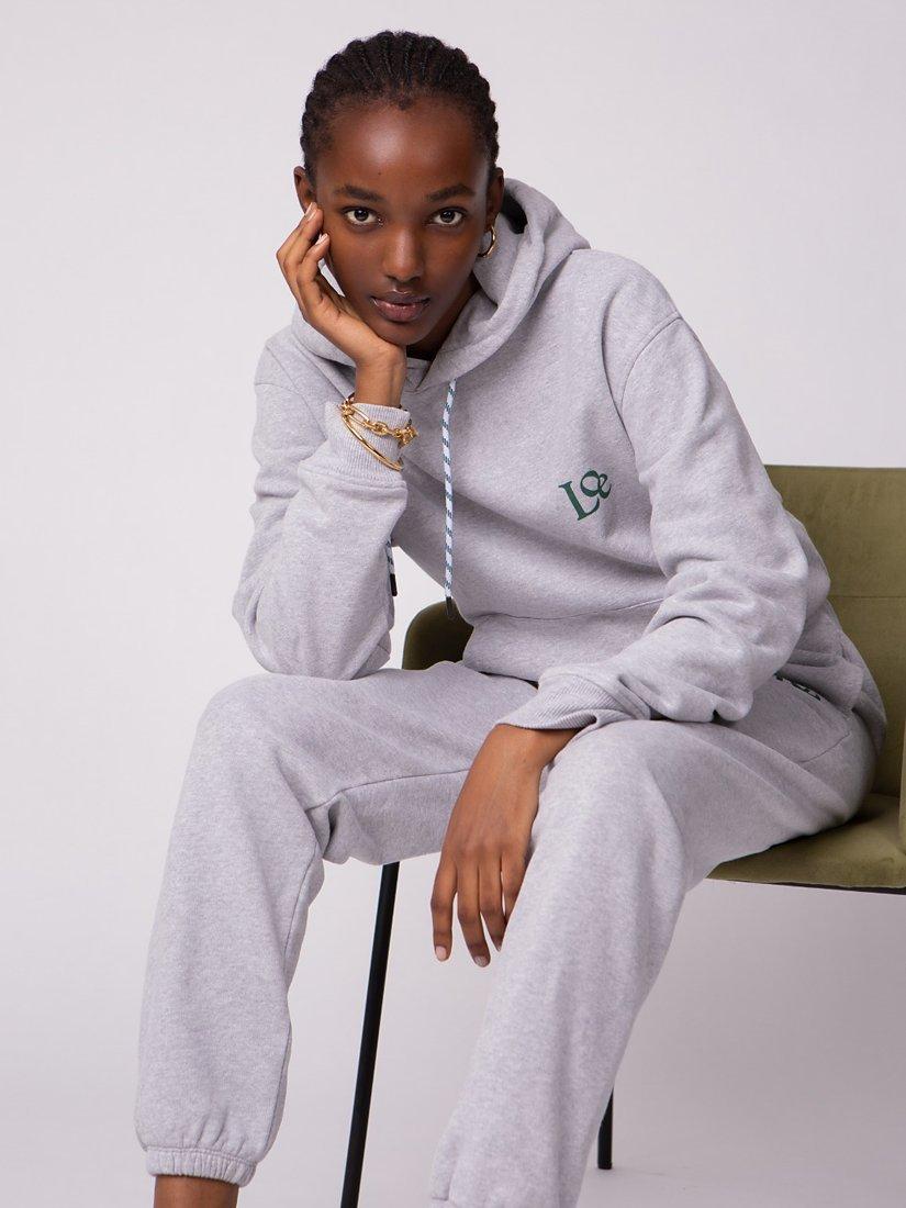 Life of ease Unisex Organic Cotton Hoodie, Grey Marl 