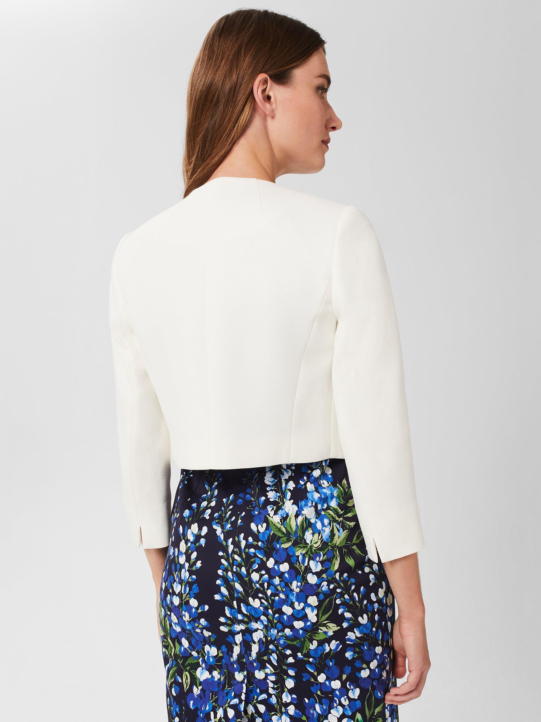 Product image 2 of 3, which shows Hobbs Elize Occasion Jacket, Ivory, 6