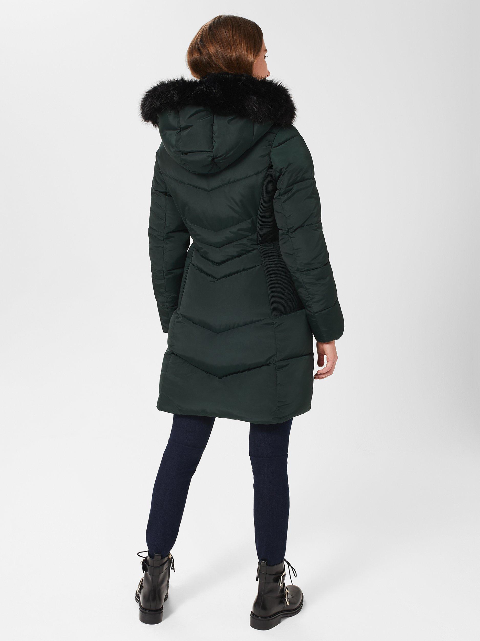 Hobbs hadley padded jacket dark green deals