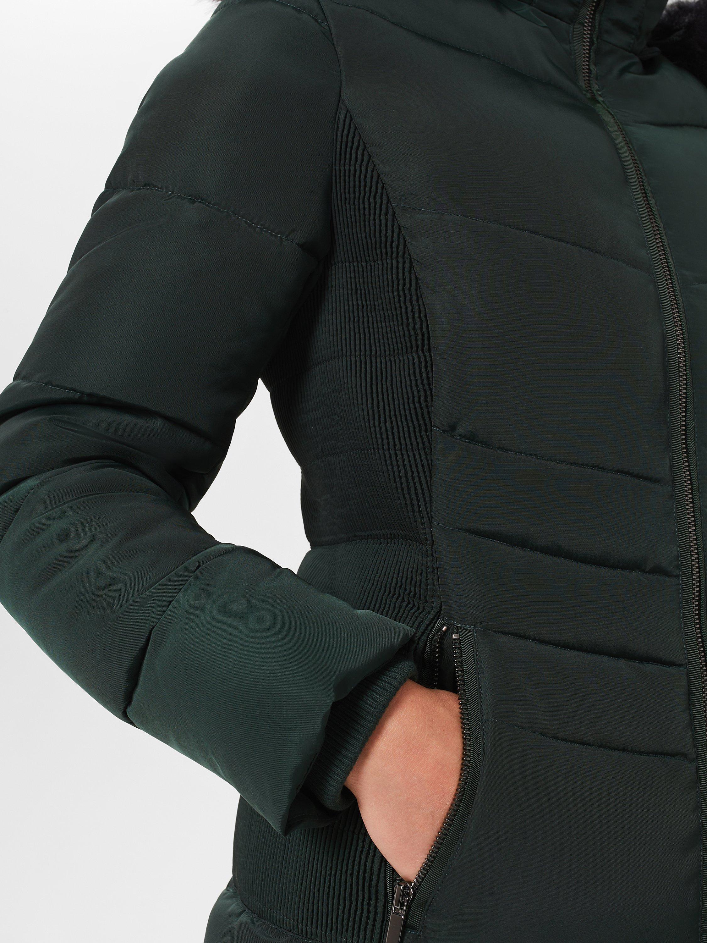 Product image 7 of 8, which shows Hobbs Petite Tali Puffer Coat, Dark Ivy Green, 18