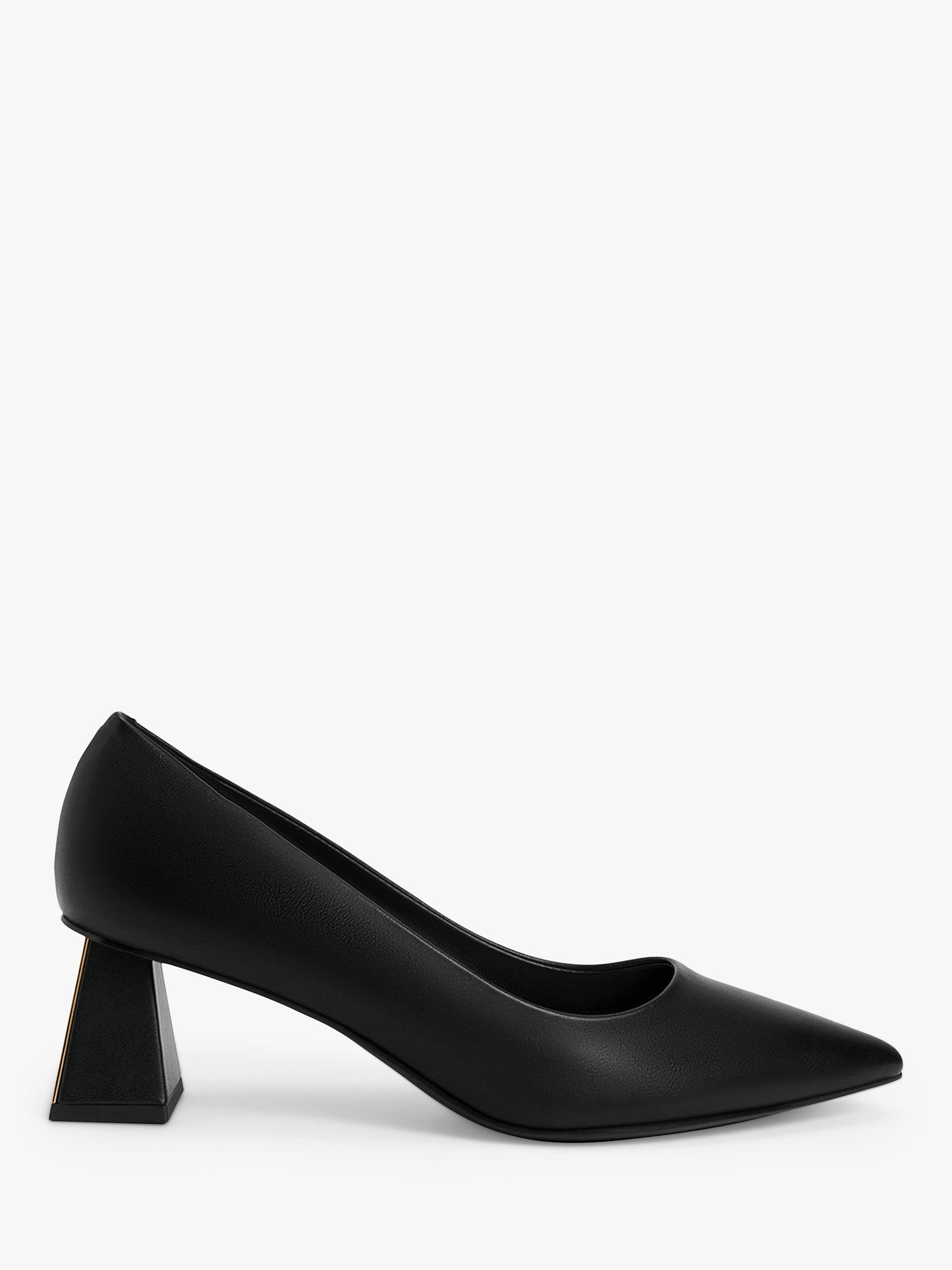 CHARLES & KEITH Faux Leather Pointed Toe Court Shoes, Black