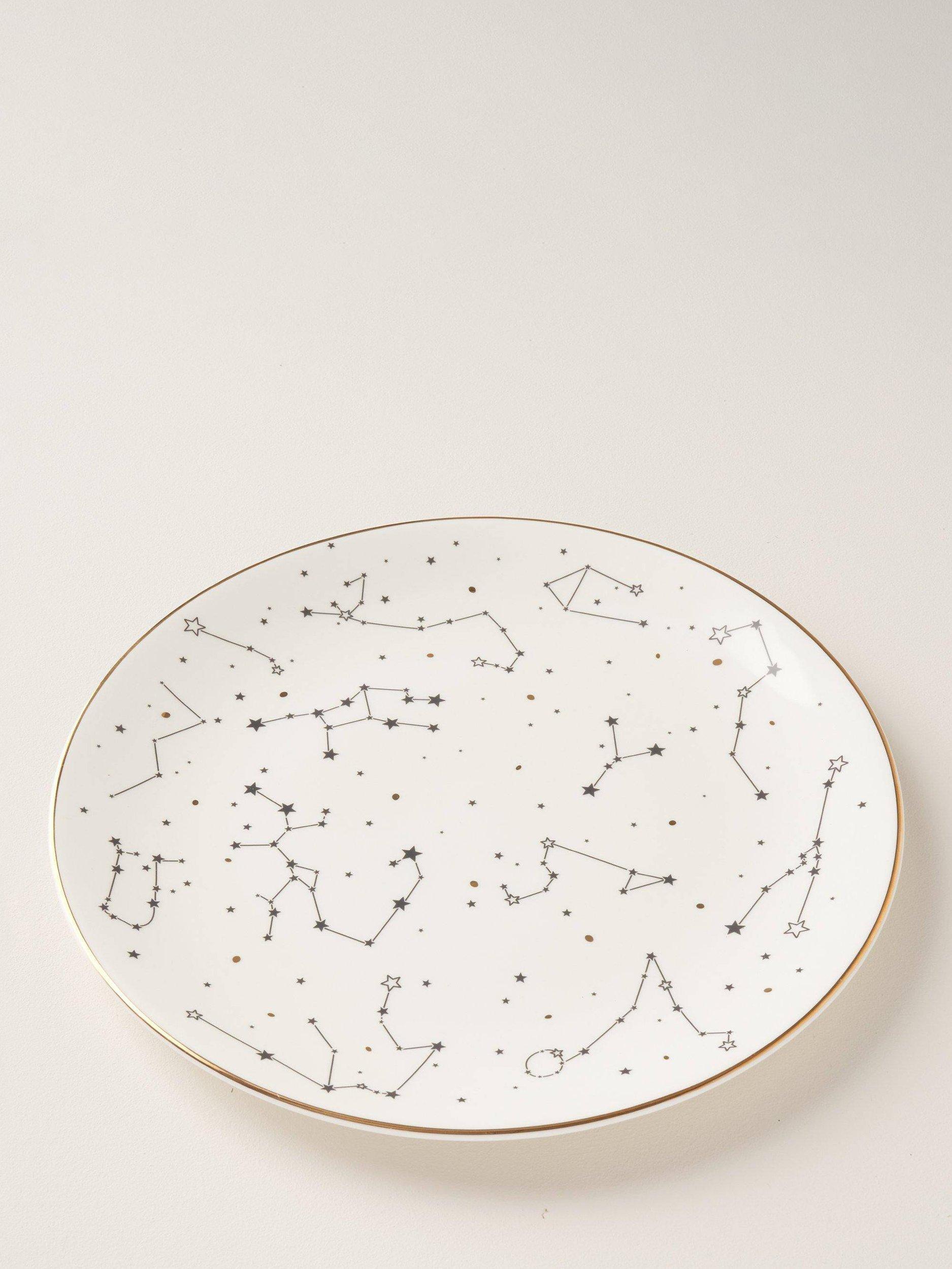 Truly Constellation Bone China Plate, 32cm, Ivory/Gold