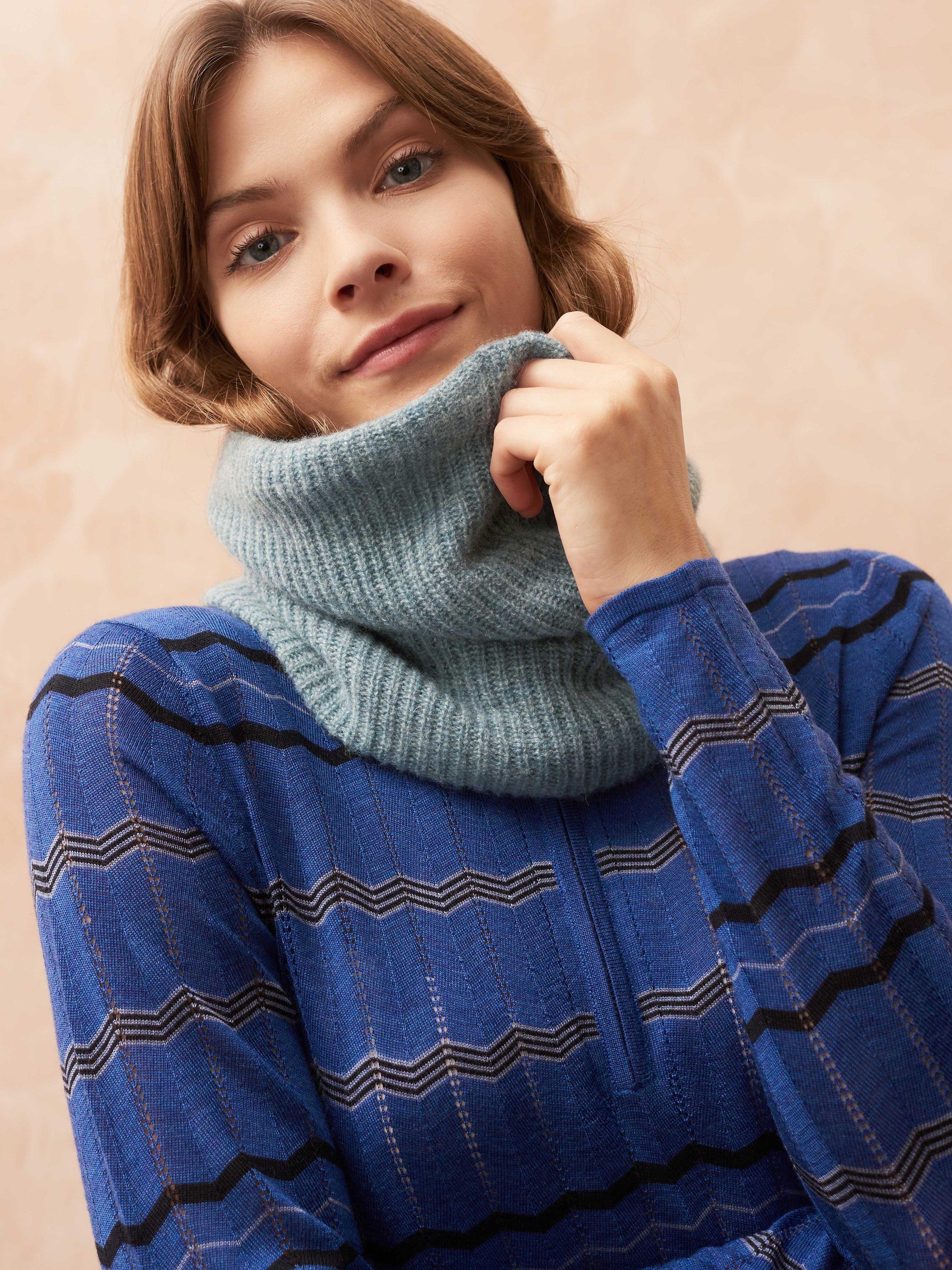 Brora Textured Cashmere Snood, Mercury, One Size