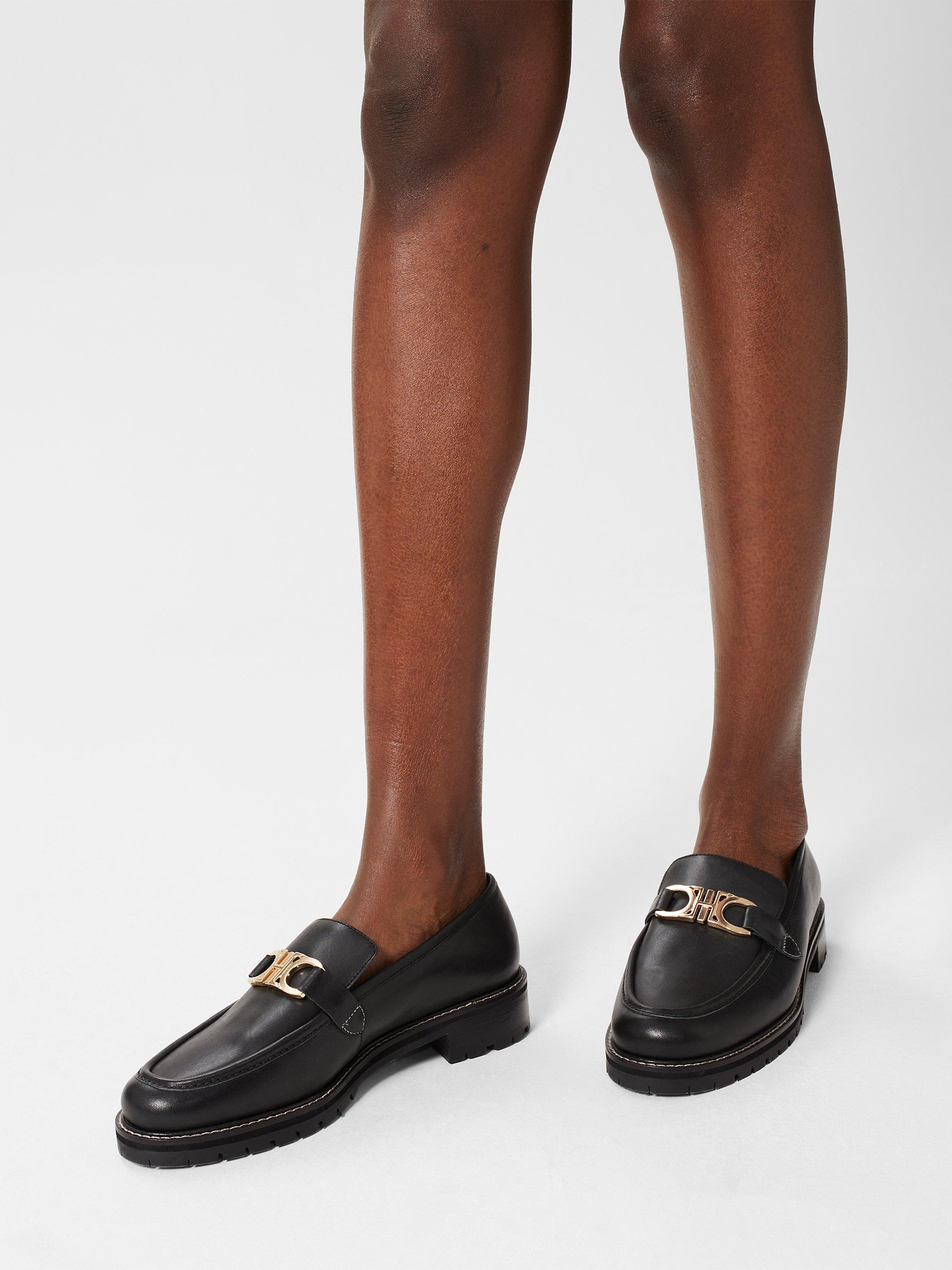 Hobbs Peyton Leather Loafers, Black