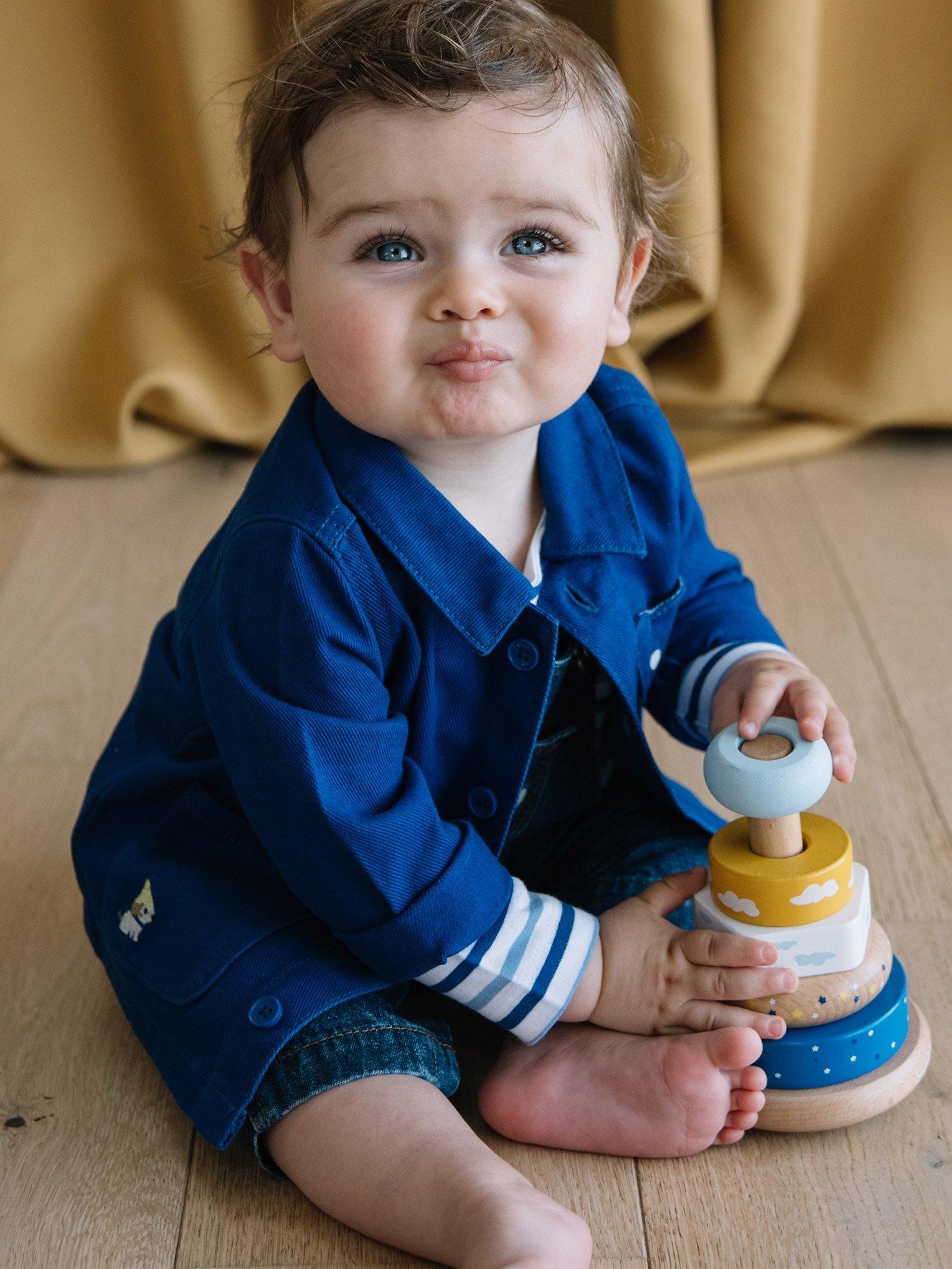 Sergent Major Kids' Bear & Dog Shirt, Blue