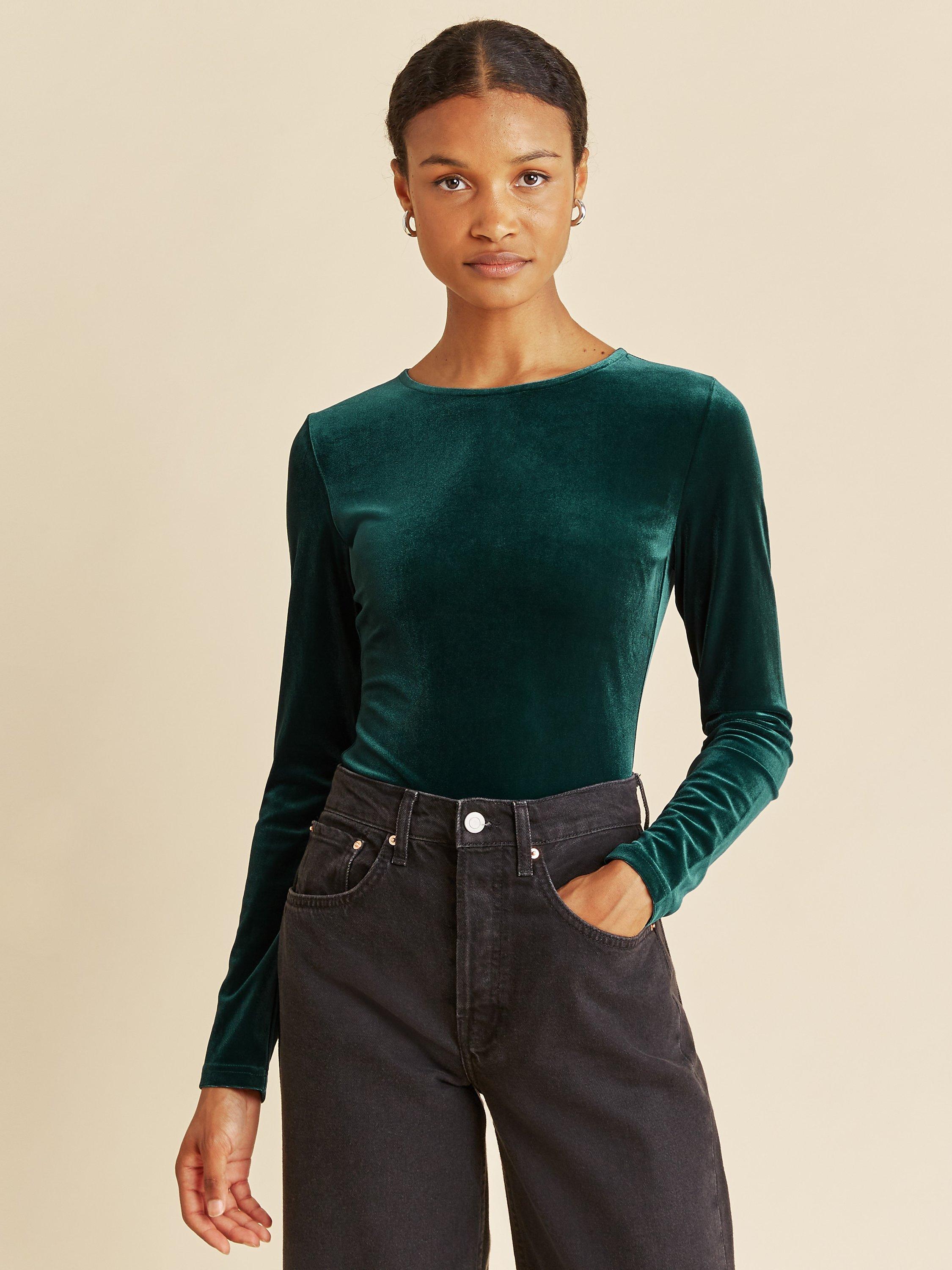 Albaray Velvet Top, Green