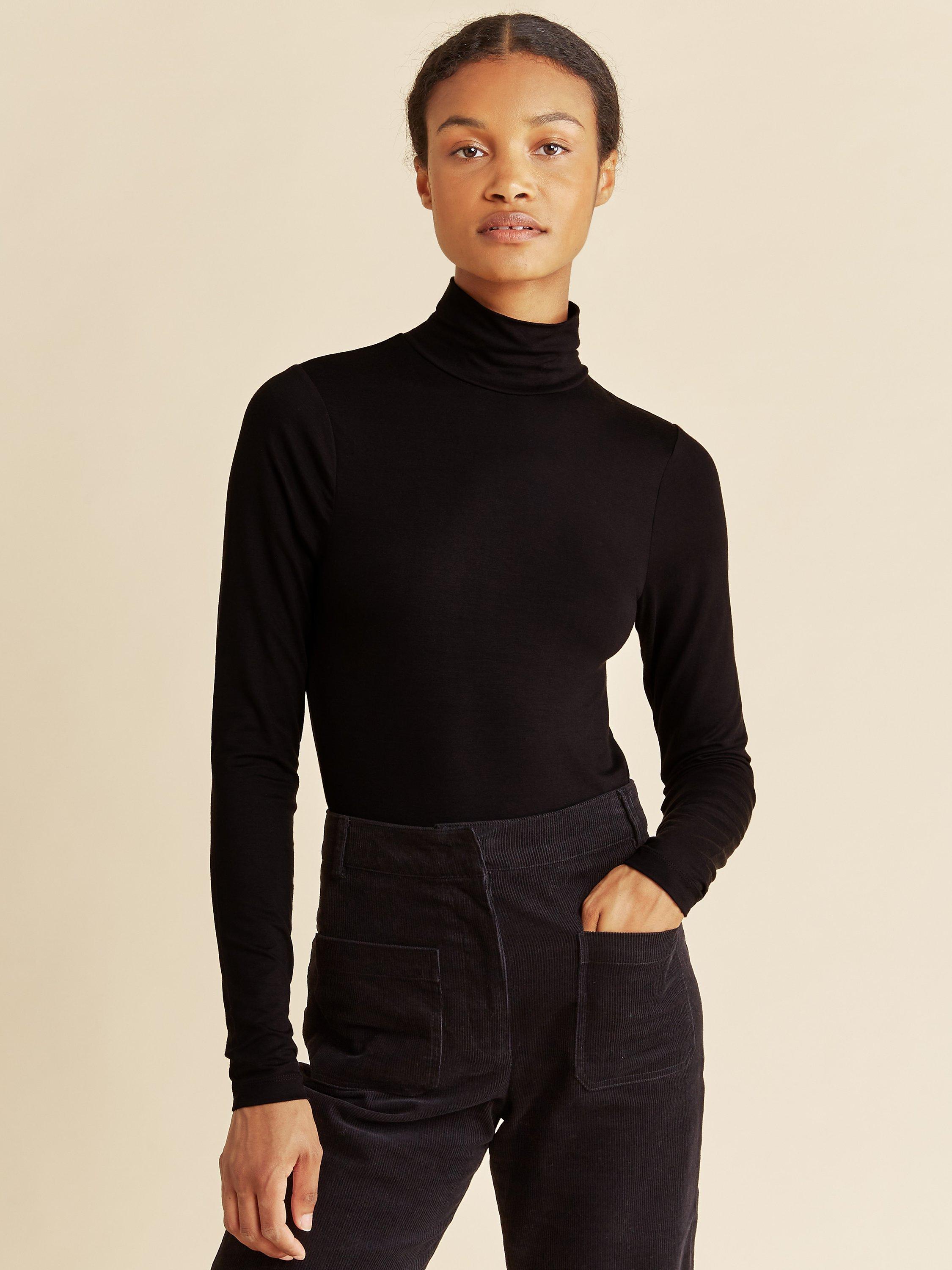 Albaray Tencel Jersey Roll Neck Top