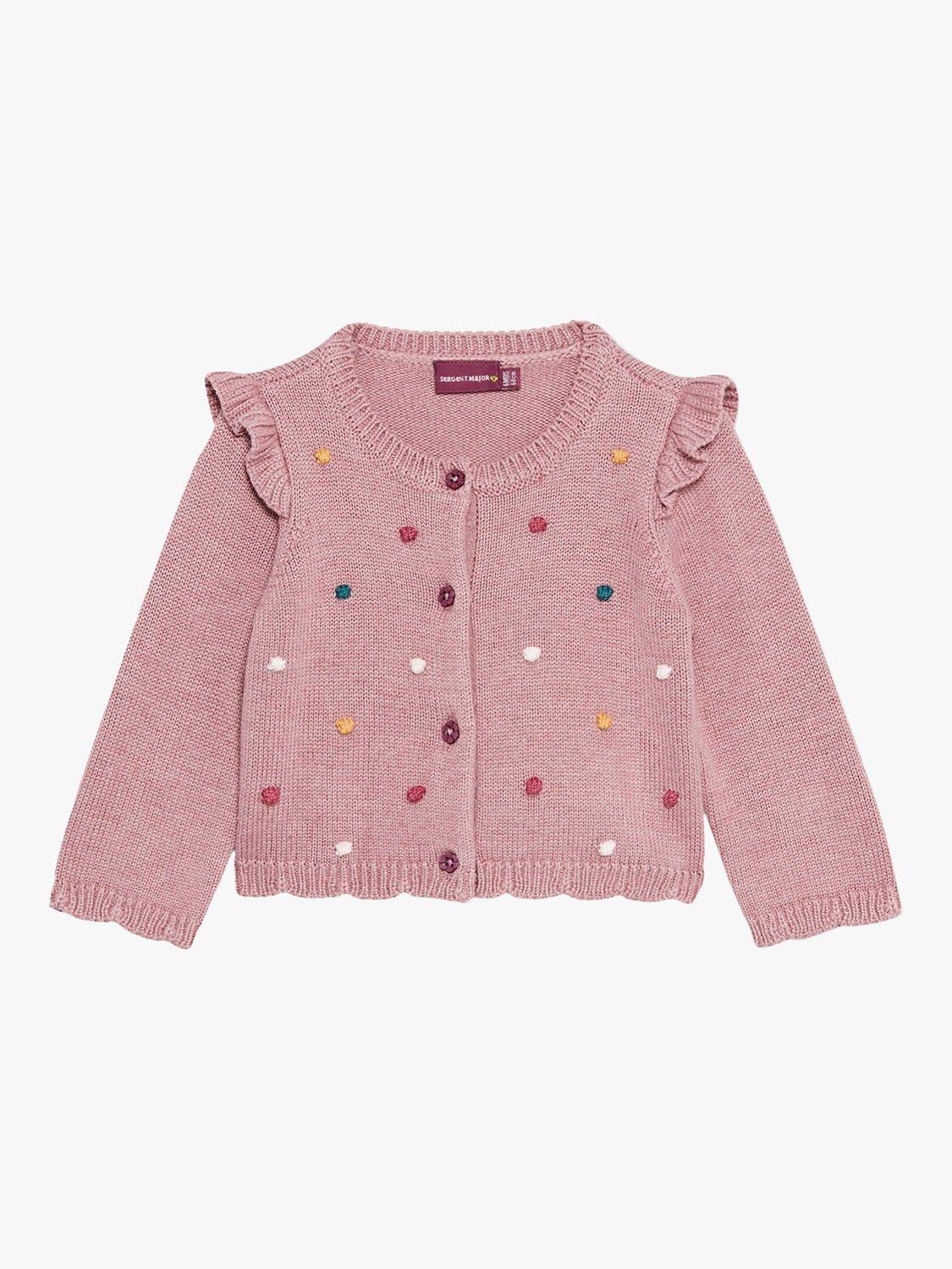Sergent Major Baby Knitted Cardigan, Pink