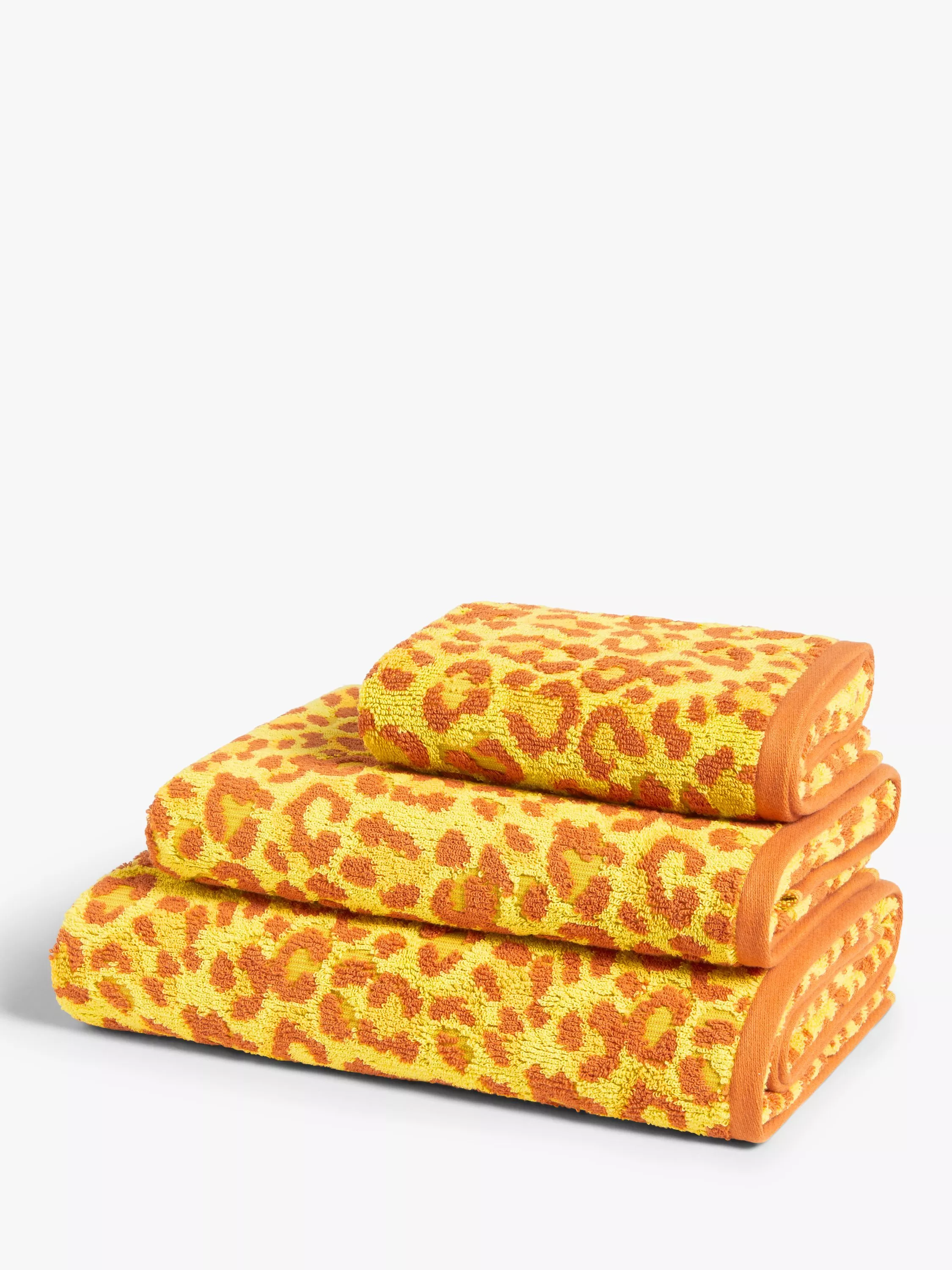 John Lewis Matthew Williamson Leopard Towels Mustard Bath Towel