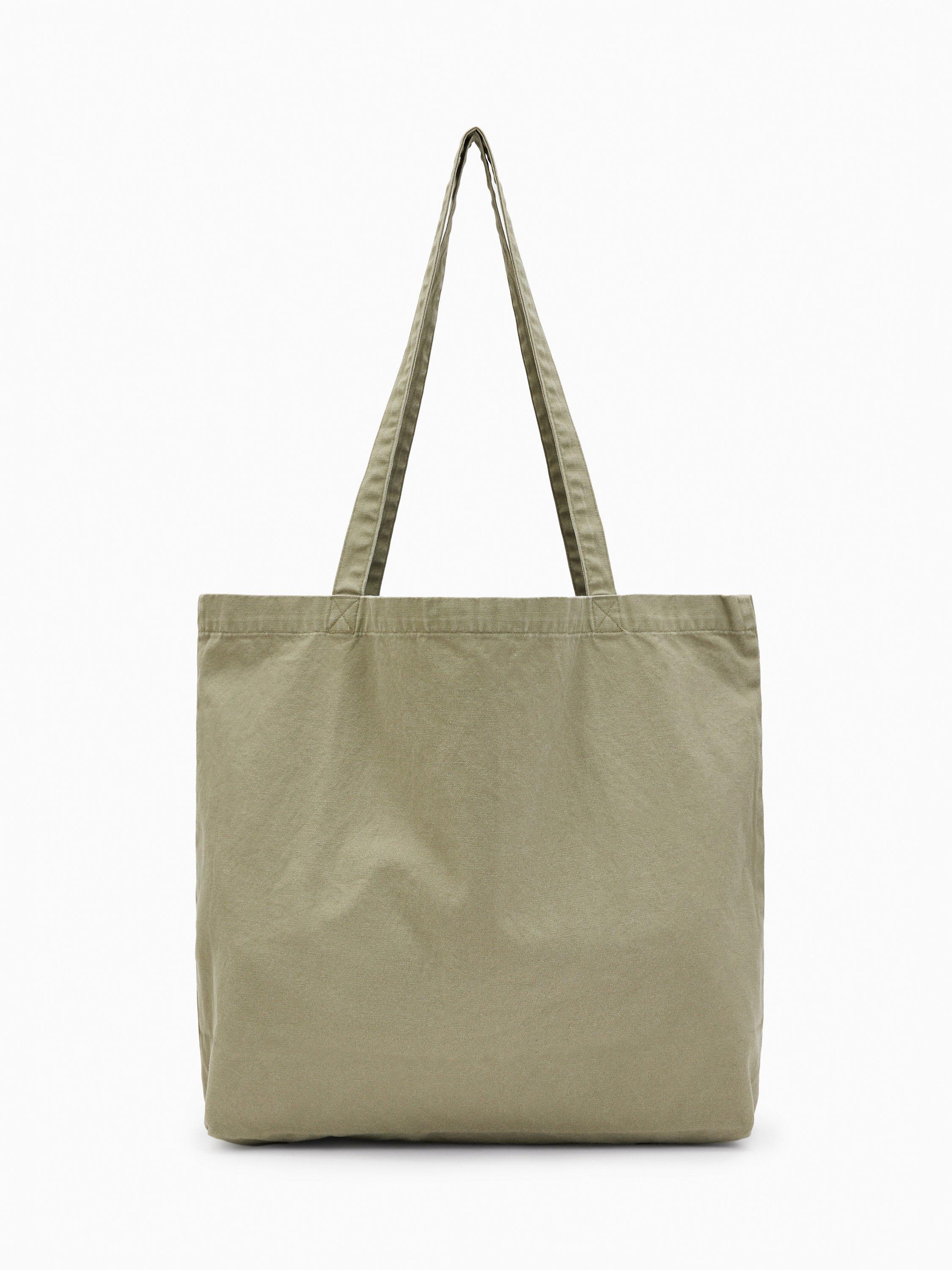 Product image 6 of 6, which shows AllSaints Underground Tote Bag, Nori Green/Black, One Size