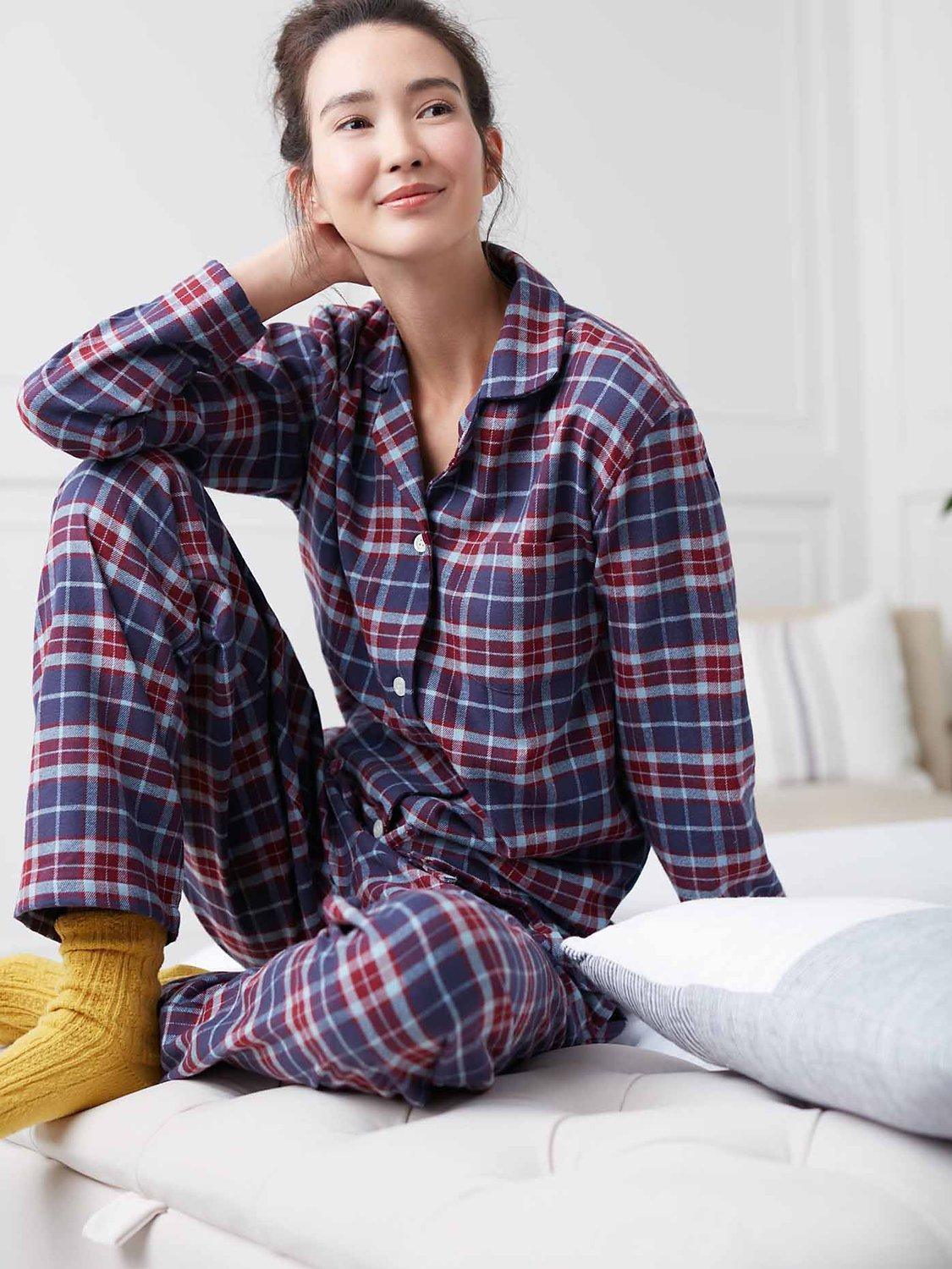 Product image 1 of 7, which shows British Boxers Tartan Brushed Cotton Pyjama Set, Arran, XS