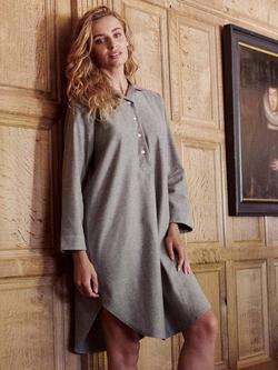 British Boxers Herringbone Brushed Cotton Nightshirt, Whitby Jet