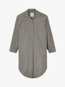 British Boxers Herringbone Brushed Cotton Nightshirt - view 2, Whitby Jet