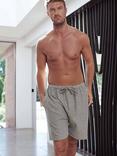 British Boxers Herringbone Brushed Cotton Sleep Shorts, Whitby Jet