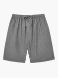 British Boxers Herringbone Brushed Cotton Sleep Shorts, Whitby Jet