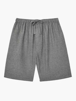 British Boxers Herringbone Brushed Cotton Sleep Shorts - view 2, Whitby Jet