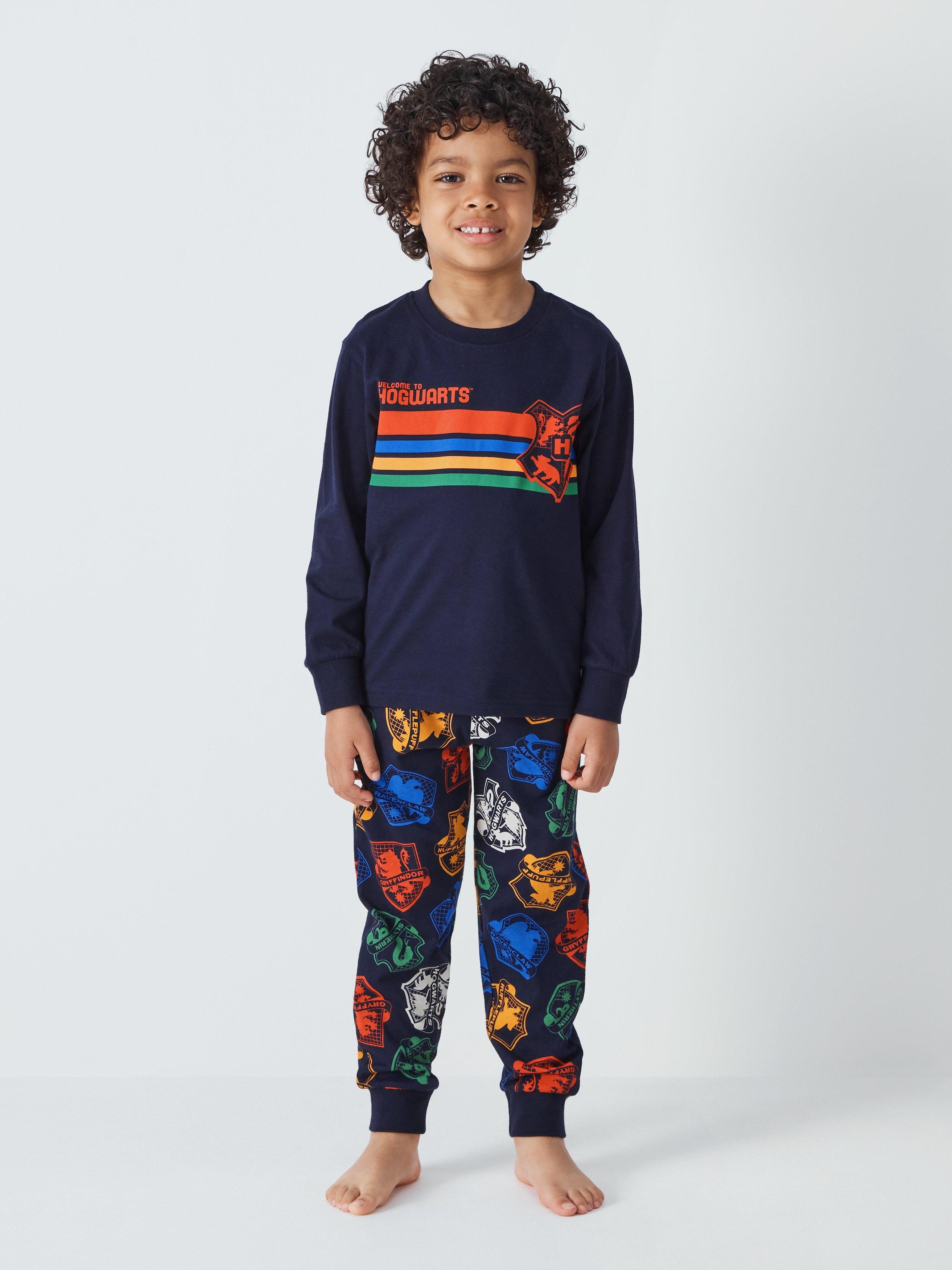 Fabric Flavours Kids' Harry Potter Logo Pyjamas, Blue Navy