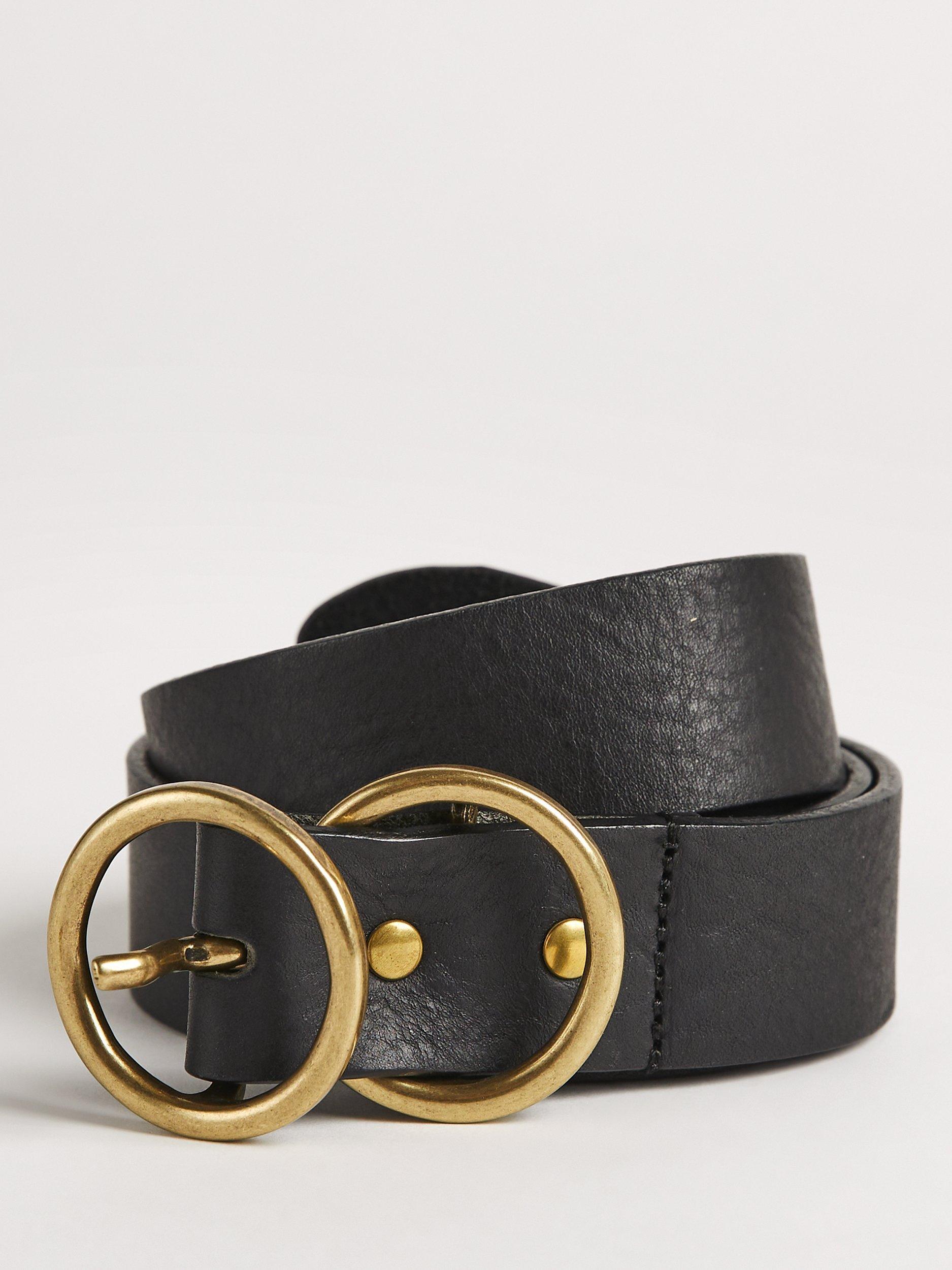 Jigsaw Carlos Leather Belt Black