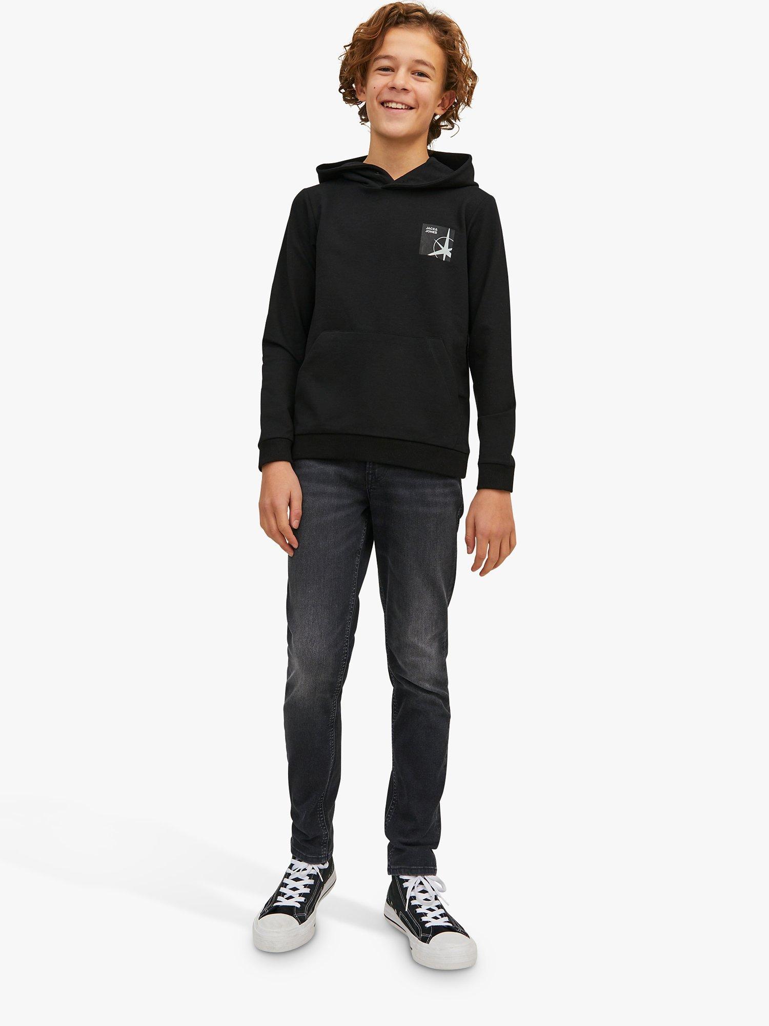 Product image 2 of 5, which shows Jack & Jones Kids' Washed Slim Jeans, Black, 6 years