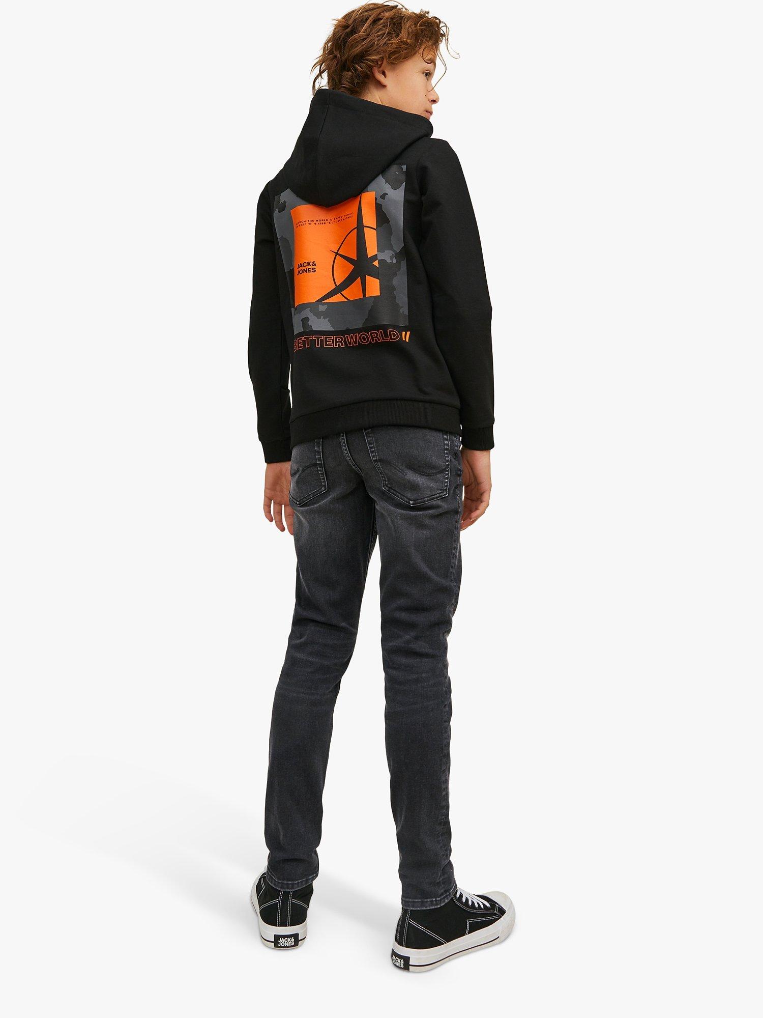 Product image 3 of 5, which shows Jack & Jones Kids' Washed Slim Jeans, Black, 6 years