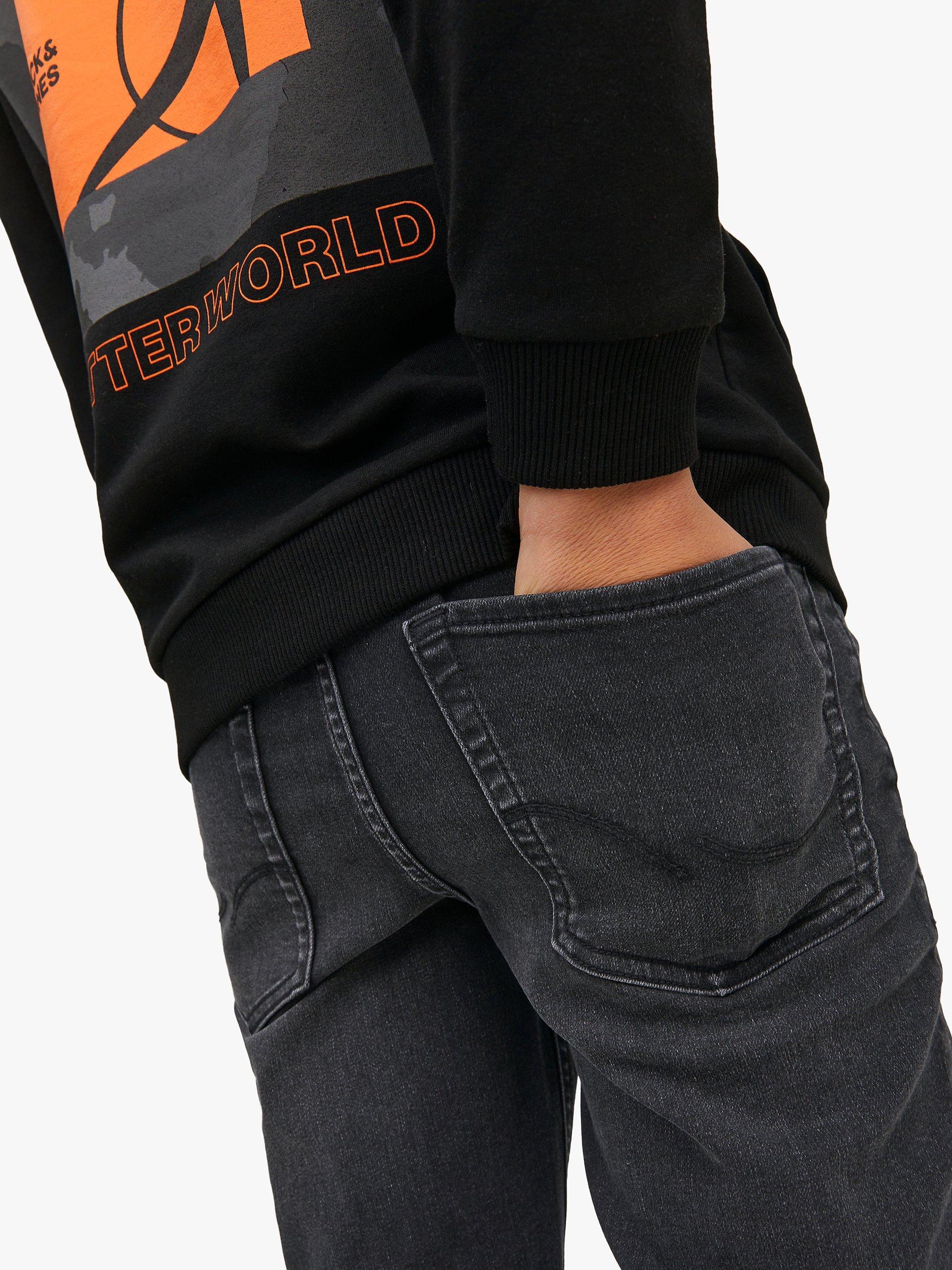 Product image 4 of 5, which shows Jack & Jones Kids' Washed Slim Jeans, Black, 6 years