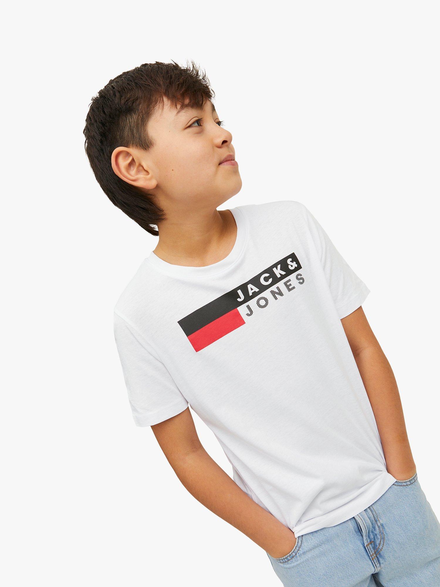 Jack & Jones Junior Logo Tee, White White