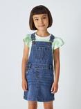 John Lewis Kids' Denim Pini Dress, Blue