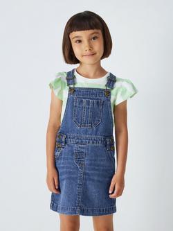 John Lewis Kids' Denim Pini Dress, Blue, Blue