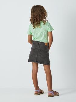 John Lewis Kids' Plain Denim Mini Skirt - view 2, Black