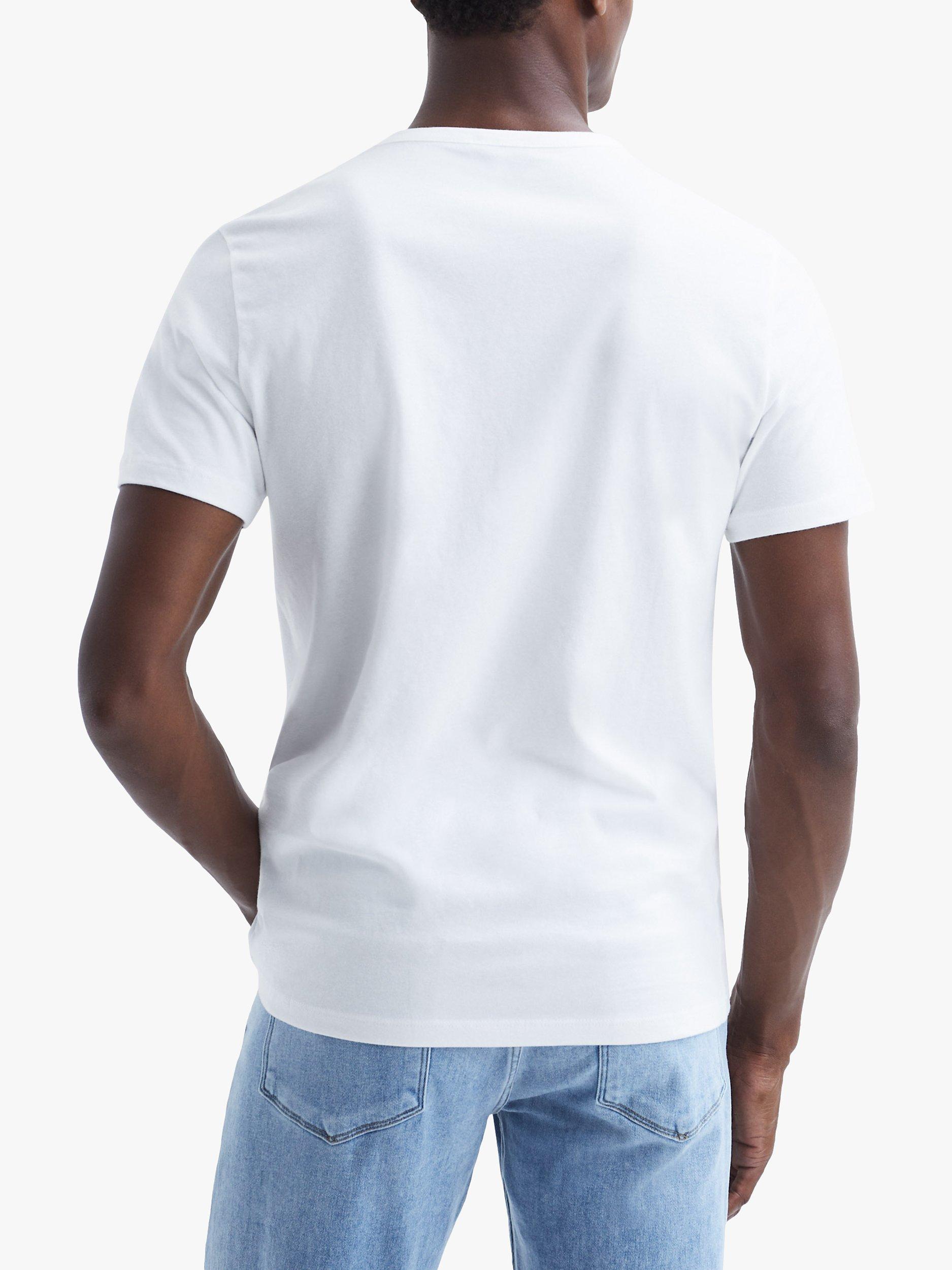 Product image 2 of 5, which shows Reiss Melrose Crew Neck Cotton T-Shirt, Optic White, XS