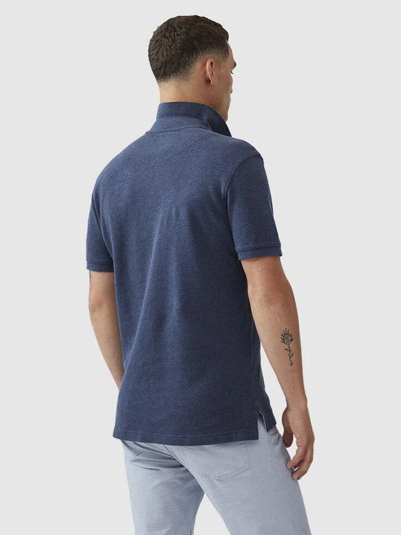 Product image 3 of 5, which shows Rodd & Gunn The Gunn Cotton Slim Fit Short Sleeve Polo Shirt, Adriatic, XS