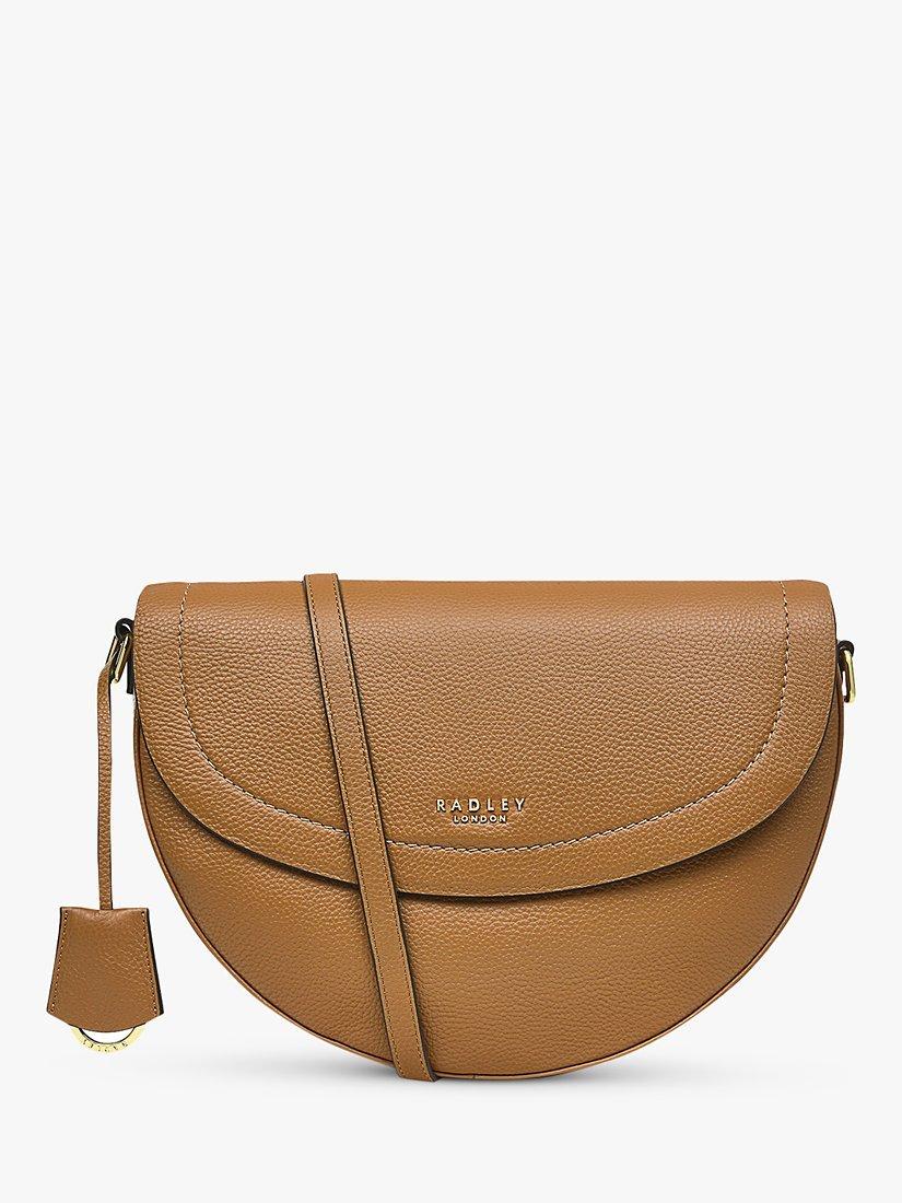 Radley Reeves Close Medium Leather Cross Body Bag, Caramel