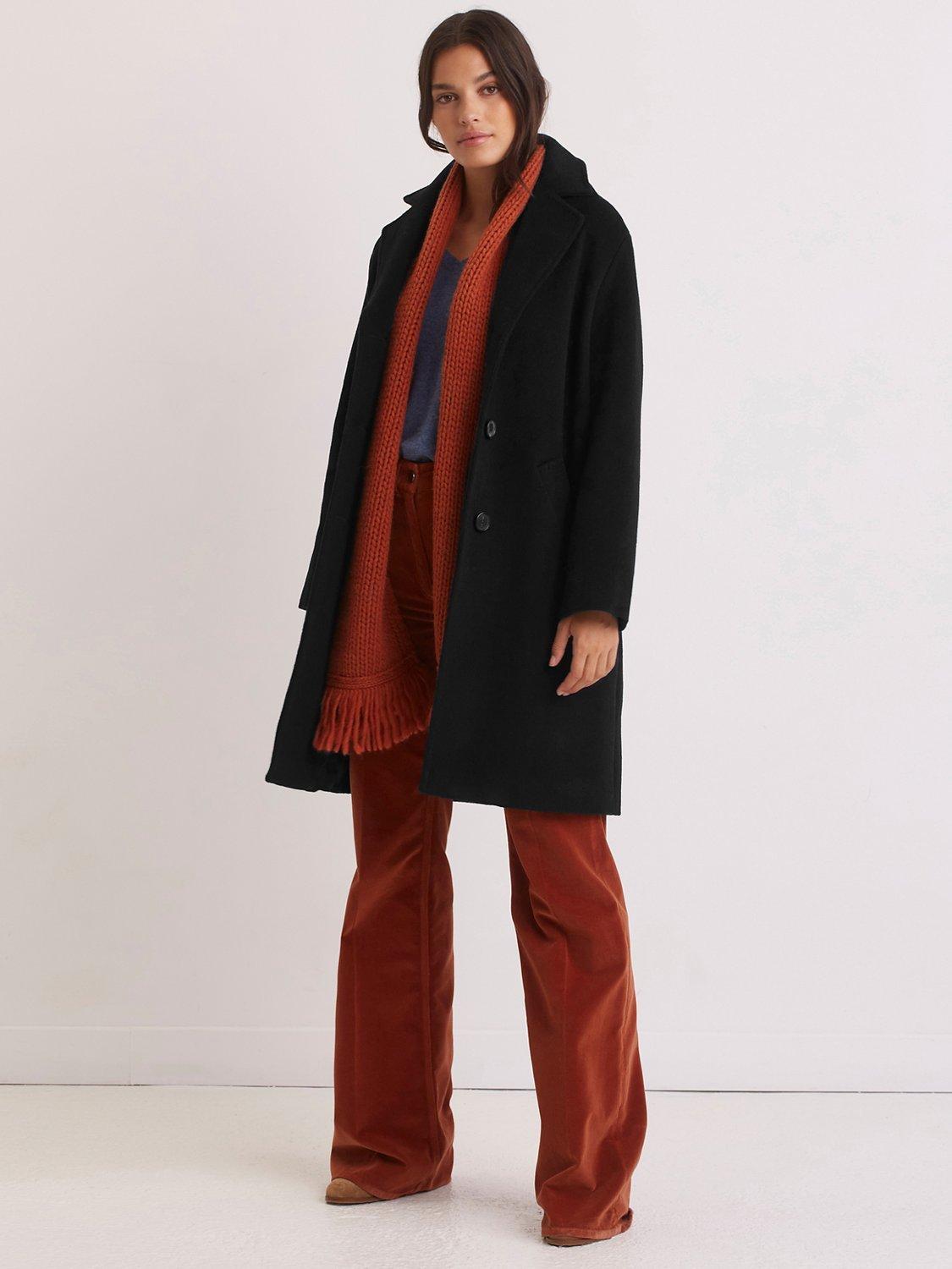 Gerard Darel Manteau Wool Overcoat, Black