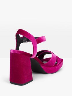 HUSH Hayne Leather Platform Sandals - view 2, Pink