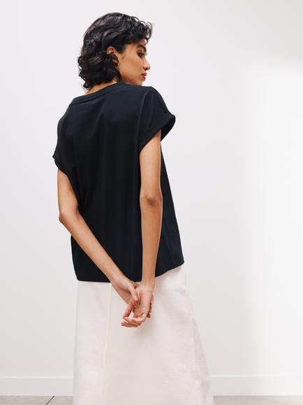AND/OR Cotton Tank T-Shirt - view 2, Black