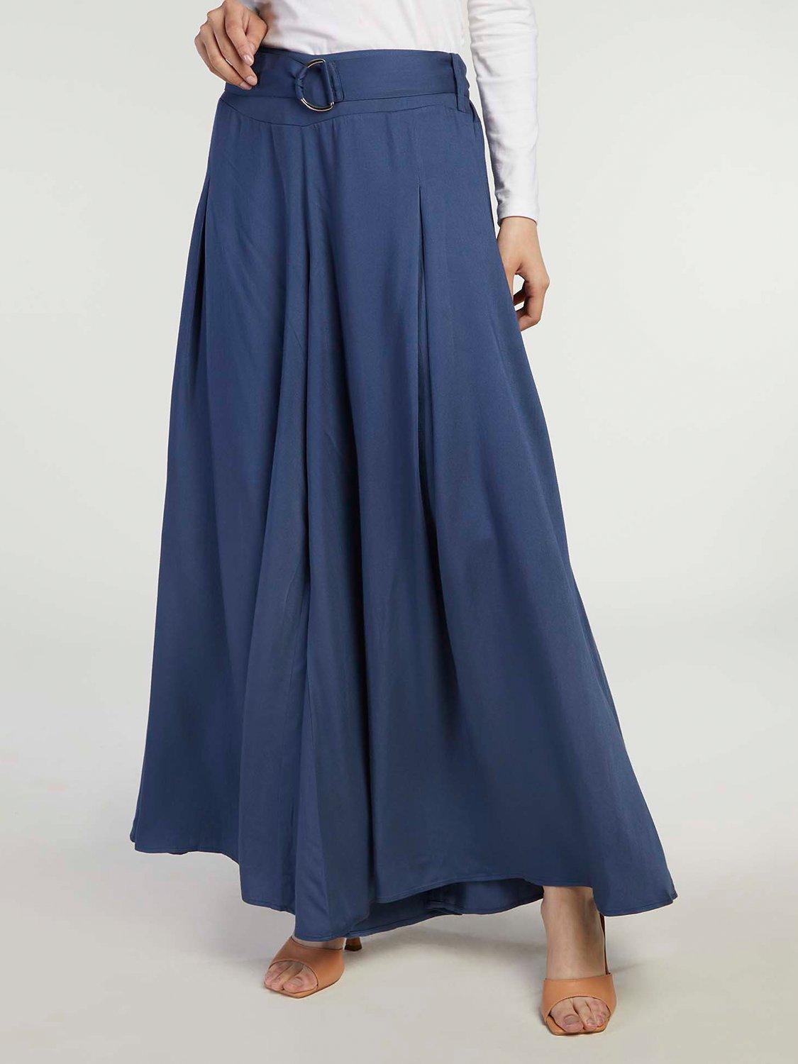 Product image 1 of 4, which shows Aab Full Flare Trousers, Blue, S