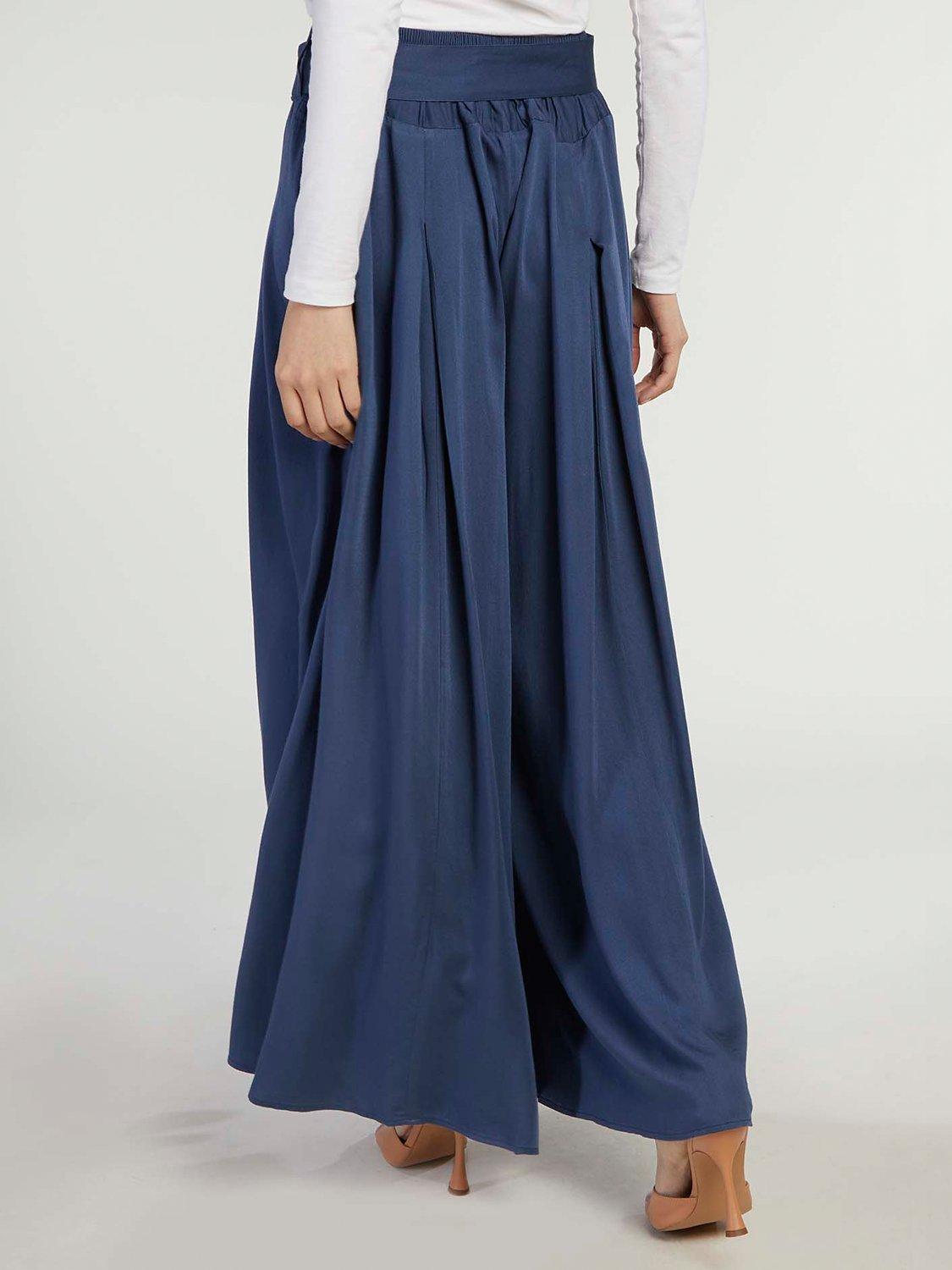Product image 2 of 4, which shows Aab Full Flare Trousers, Blue, S