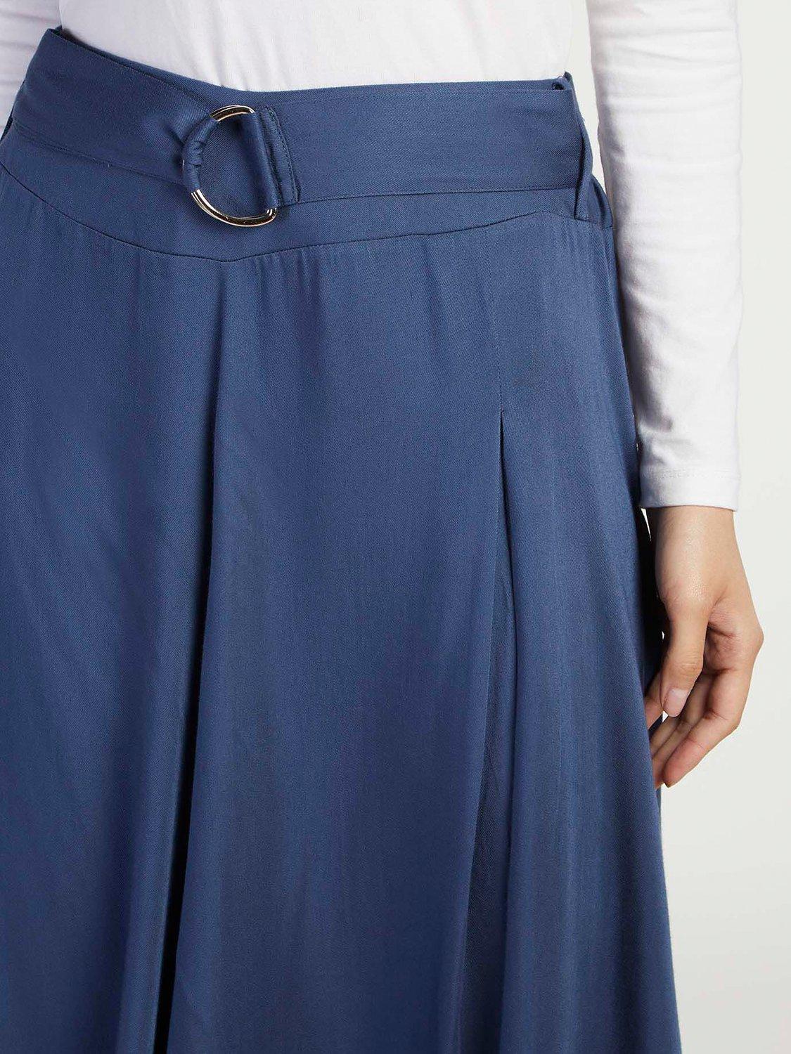 Product image 3 of 4, which shows Aab Full Flare Trousers, Blue, S