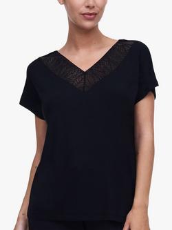 Femilet Jazz Short Sleeve Lounge Top, Black