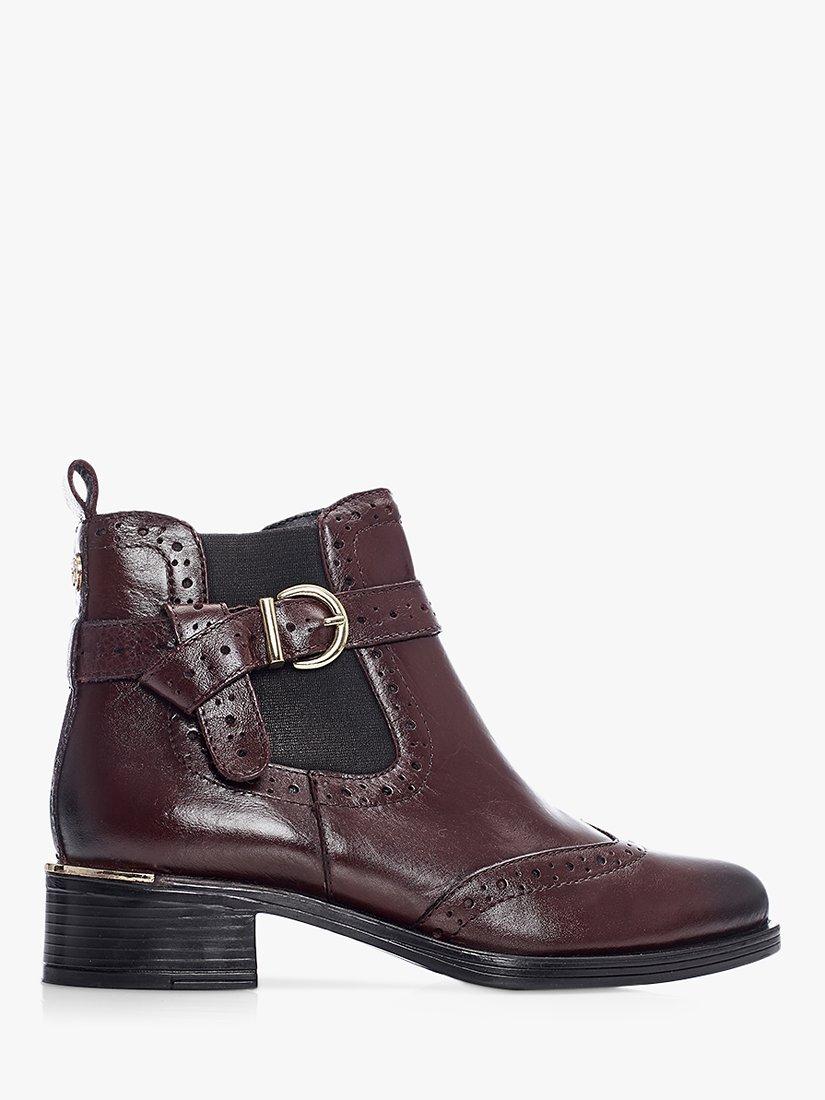 Moda in Pelle Mikara Leather Ankle Boots, Burgundy