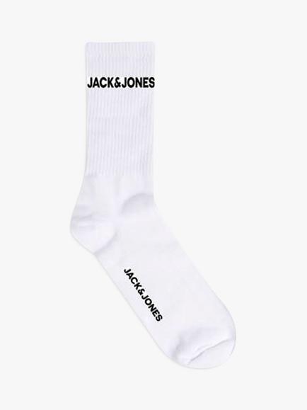 Jack & Jones Kids' Sports Socks, Pack of 5, White - view 2, White