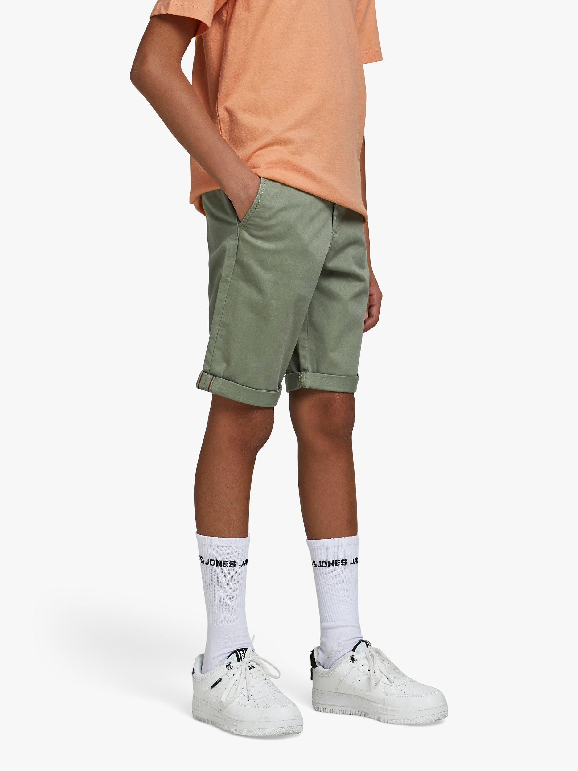 Jack & Jones Kids' Chino Shorts, Green Mid