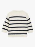 John Lewis Baby Breton Stripe Jumper, Navy