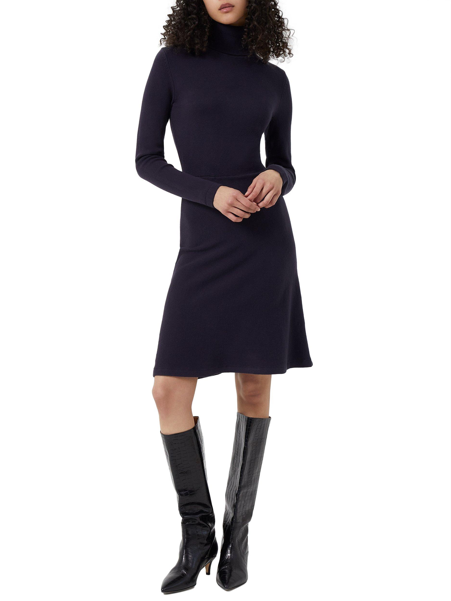 French Connection Babysoft A-Line Mini Dresst, Utility Blue, Utility Blue        
