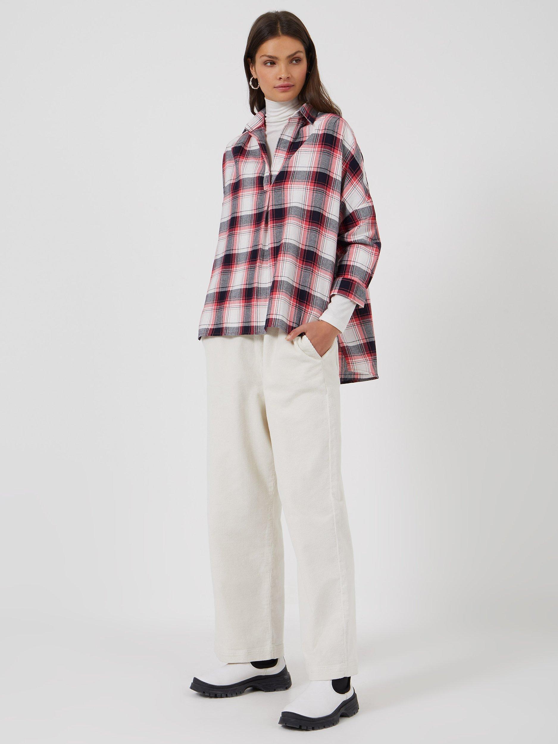 French Connection Check Shirt Side Split