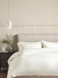 John Lewis Olita Double Duvet Cover Set, White