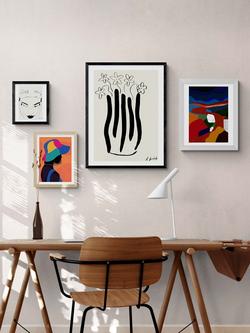 EAST END PRINTS Hali Igwelaezoh 'Abstract Vase' Framed Print - view 2, Oak Frame